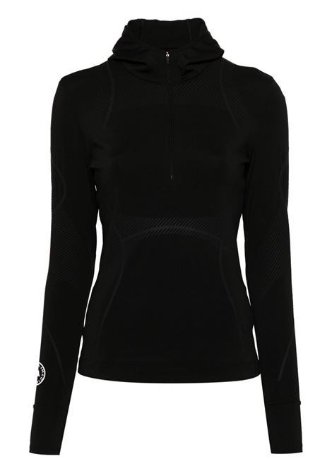 Black logo-tape compression top Adidas By Stella Mc Cartney - women